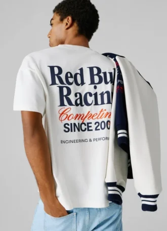 T-Shirt mit Rückenaufdruck und lockerer Passform