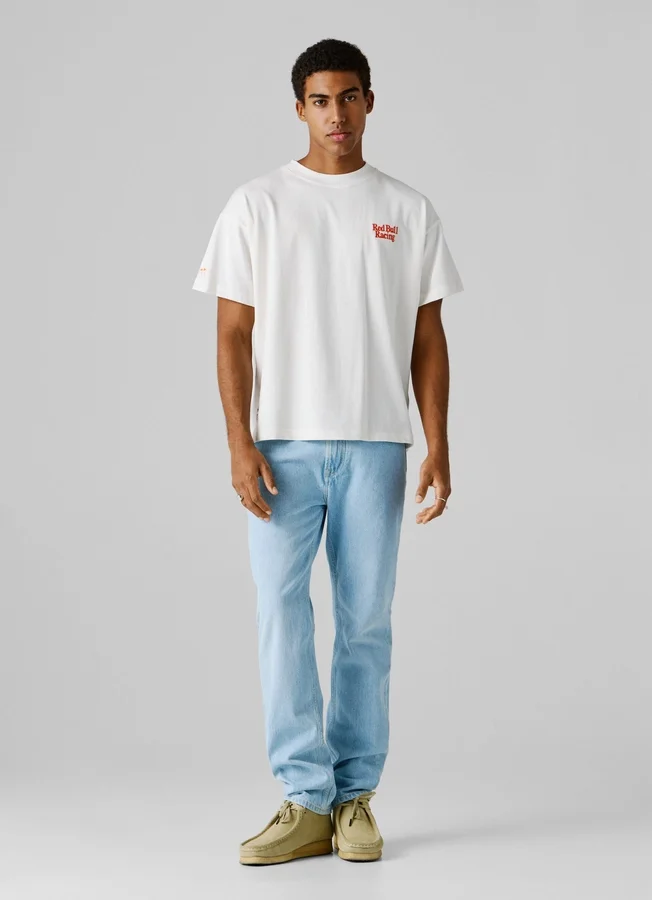T-Shirt mit Rückenaufdruck und lockerer Passform T-Shirt mit Rückenaufdruck und lockerer Passform