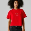 T-Shirt mit Rückenaufdruck und lockerer Passform