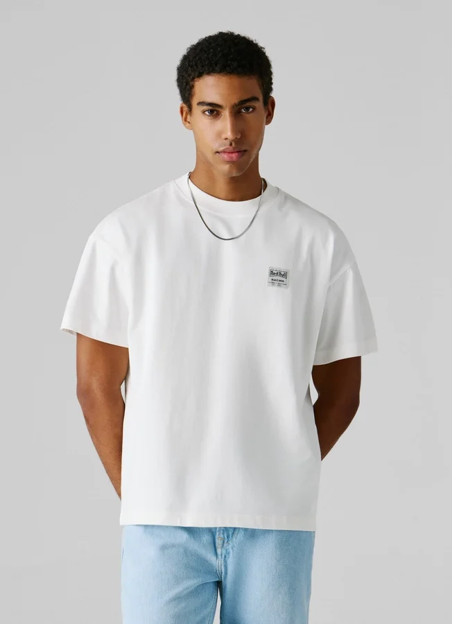 T-Shirt mit Rückenaufdruck und lockerer Passform T-Shirt mit Rückenaufdruck und lockerer Passform