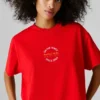 T-Shirt mit Rückenaufdruck und lockerer Passform