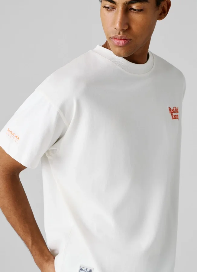 T-Shirt mit Rückenaufdruck und lockerer Passform T-Shirt mit Rückenaufdruck und lockerer Passform