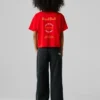 T-Shirt mit Rückenaufdruck und lockerer Passform