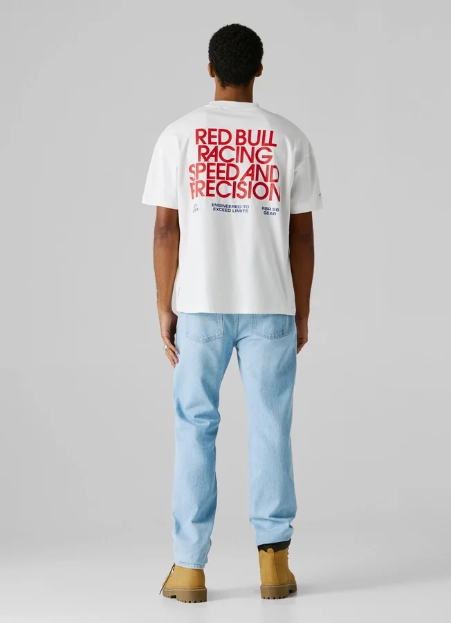 T-Shirt mit Rückenaufdruck und lockerer Passform T-Shirt mit Rückenaufdruck und lockerer Passform