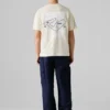 T-Shirt mit Rückenaufdruck und lockerer Passform