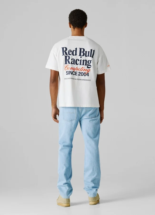 T-Shirt mit Rückenaufdruck und lockerer Passform T-Shirt mit Rückenaufdruck und lockerer Passform
