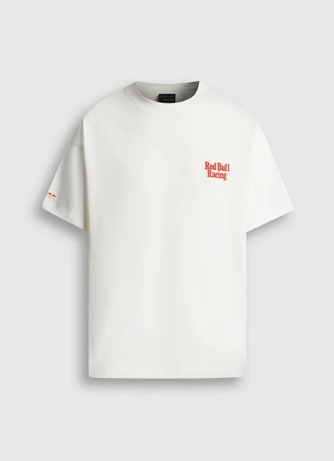 T-Shirt mit Rückenaufdruck und lockerer Passform T-Shirt mit Rückenaufdruck und lockerer Passform