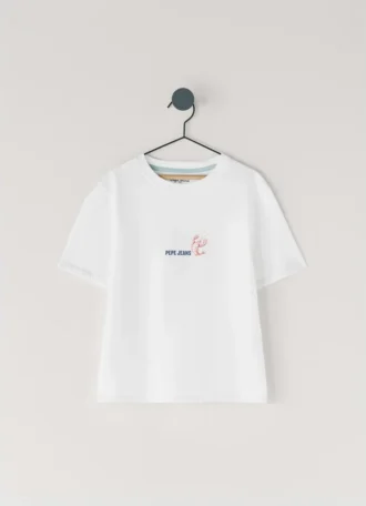 T-Shirt mit Regular Fit und Rückenaufdruck