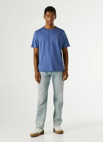 T-Shirt mit Regular Fit und Rückenaufdruck