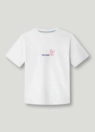 T-Shirt mit Regular Fit und Rückenaufdruck