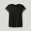 T-Shirt mit Rundhalsausschnitt und Fransen