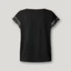 T-Shirt mit Rundhalsausschnitt und Fransen