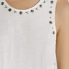 T-Shirt mit Trägern und Nieten