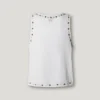 T-Shirt mit Trägern und Nieten