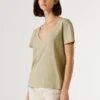 T-Shirt mit V-Ausschnitt und gesticktem Logo T-Shirt mit V-Ausschnitt und gesticktem Logo