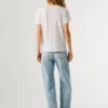 T-Shirt mit V-Ausschnitt und gesticktem Logo