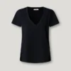 T-Shirt mit V-Ausschnitt und gesticktem Logo