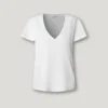 T-Shirt mit V-Ausschnitt und gesticktem Logo