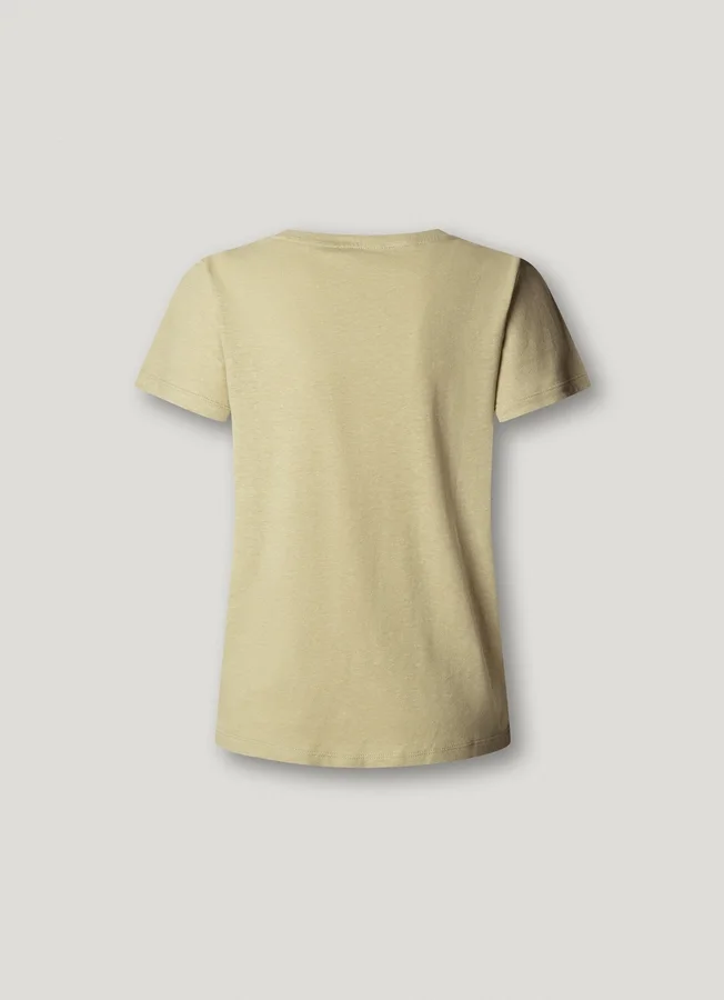 T-Shirt mit V-Ausschnitt und gesticktem Logo T-Shirt mit V-Ausschnitt und gesticktem Logo