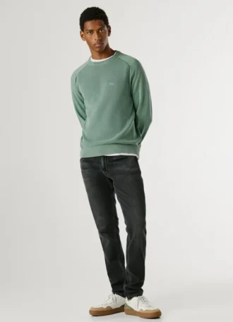 Taper-Fit-Jeans mit mittlerer Leibhöhe – Spike