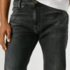 Taper-Fit-Jeans mit mittlerer Leibhöhe – Spike