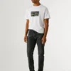 Taper-Fit-Jeans mit mittlerer Leibhöhe – Spike