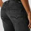 Taper-Fit-Jeans mit mittlerer Leibhöhe – Spike