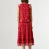 Top mit V-Ausschnitt und Blumenprint