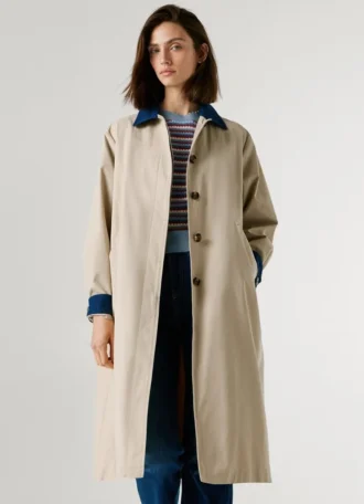 Trenchcoat mit Hemdkragen
