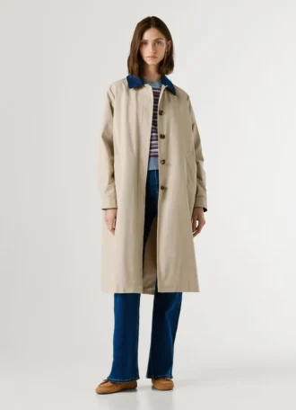 Trenchcoat mit Hemdkragen