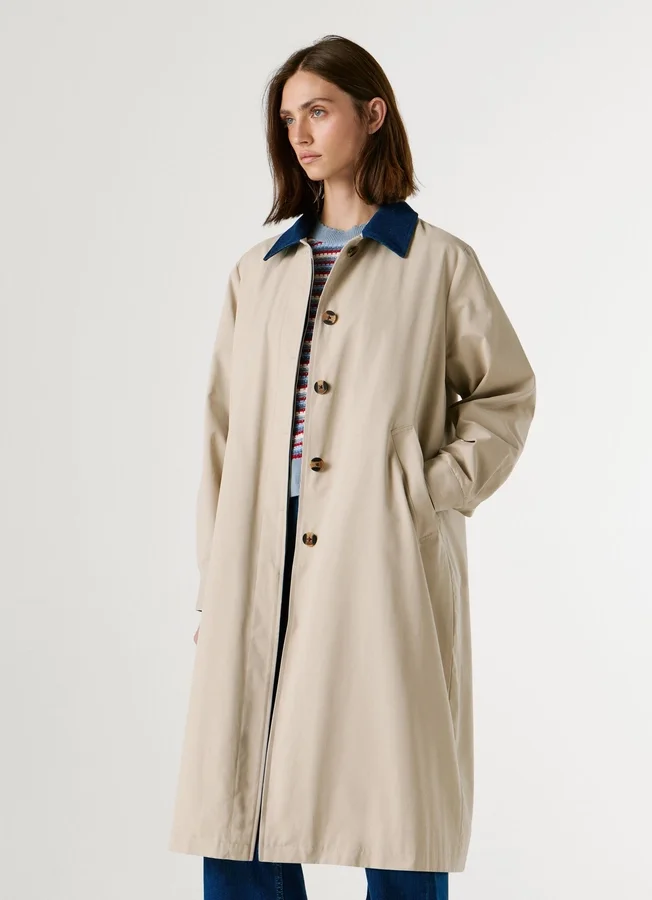 Trenchcoat mit Hemdkragen Trenchcoat mit Hemdkragen