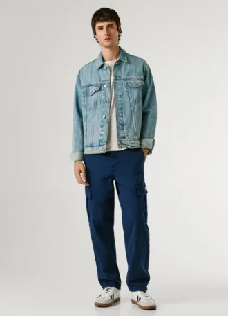 Twill-Cargohose in Regular Fit