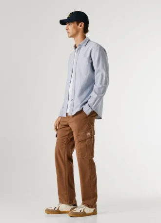 Twill-Cargohose in Regular Fit