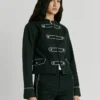 Twill-Jacke mit Mao-Kragen Twill-Jacke mit Mao-Kragen