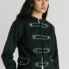 Twill-Jacke mit Mao-Kragen Twill-Jacke mit Mao-Kragen