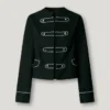 Twill-Jacke mit Mao-Kragen Twill-Jacke mit Mao-Kragen