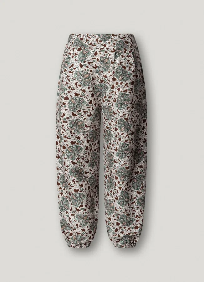 Weit geschnittene Hose mit Blumenmuster Weit geschnittene Hose mit Blumenmuster