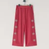 Weite Hose mit Blumenstickerei Weite Hose mit Blumenstickerei