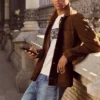 Wildlederjacke mit Knopfleiste Wildlederjacke mit Knopfleiste