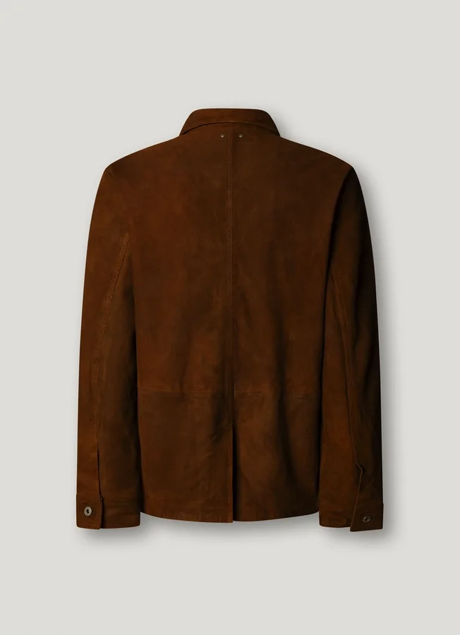 Wildlederjacke mit Knopfleiste Wildlederjacke mit Knopfleiste