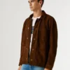 Wildlederjacke mit Knopfleiste Wildlederjacke mit Knopfleiste