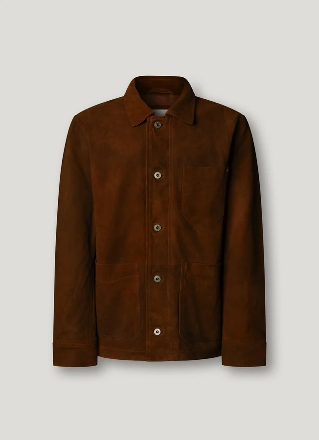 Wildlederjacke mit Knopfleiste Wildlederjacke mit Knopfleiste