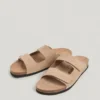 Wildledersandalen mit doppeltem Klettverschluss