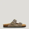 Wildledersandalen mit doppelter Schnalle