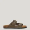 Wildledersandalen mit doppelter Schnalle