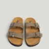 Wildledersandalen mit doppelter Schnalle