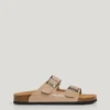 Wildledersandalen mit doppelter Schnalle