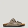 Wildledersandalen mit doppelter Schnalle