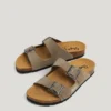 Wildledersandalen mit doppelter Schnalle