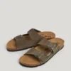 Wildledersandalen mit doppelter Schnalle